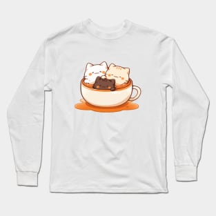 Cute kittens in the cup Long Sleeve T-Shirt